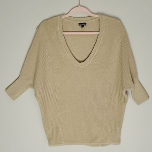 Express slouchy sweater tan medium  top